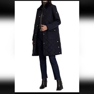 Ralph Lauren Women's Quilted Black Coat‎